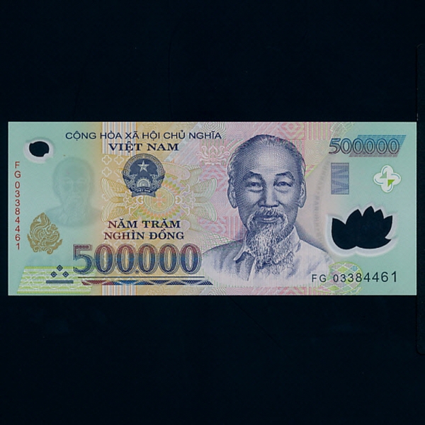 VIET NAM-Ʈ-P124-HO CHI MINH(ȣġ-)-POLYMER PLASTIC PAPER-500.000 DONG-2003