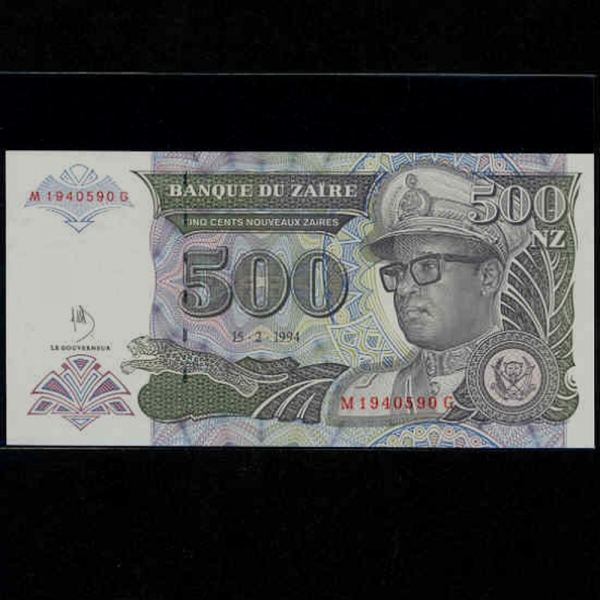 ZAIRE-̸-P63-MOBUTU(  -)-500 ZAIRES-1994