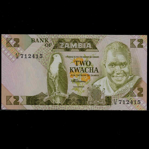 ZAMBIA--P24c-K.KAUNDA(ɳ׽ ī-)-2 KWACHA-1980