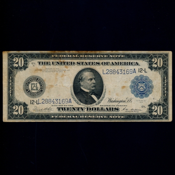 UNITED STATES OF AMERICA-̱-P361-GROVER CLEVELAND(׷ι Ŭ-)-20 DOLLARS-1914