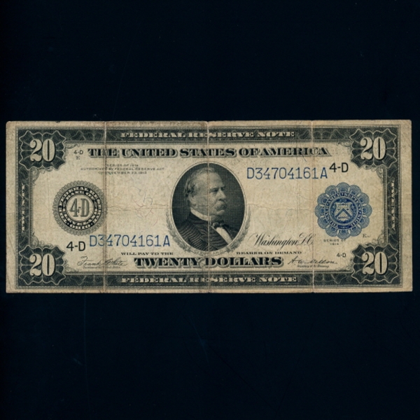 UNITED STATES OF AMERICA-̱-P361-GROVER CLEVELAND(׷ι Ŭ-)-20 DOLLARS-1914
