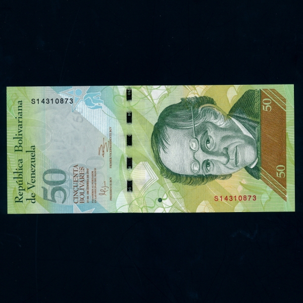 VENEZUELA-׼ȭ-P92g-SIMON RODRIGUES(ø ε帮Խ-ö)-50 BOLIVARES-2012