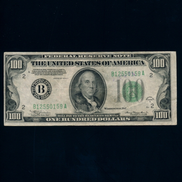 UNITED STATES OF AMERICA-̱-P433Da-BENJAMIN FRANKLIN(ڹ Ŭ-)-NO.12550159-100 DOLLARS-1934