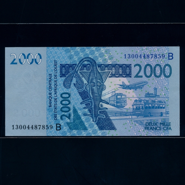 WEST AFRICAN STATES-DAHOMEY-ȣ-P216Ba-WEST AFRICAN SYMBOLS-2.000 FRANCS-2003