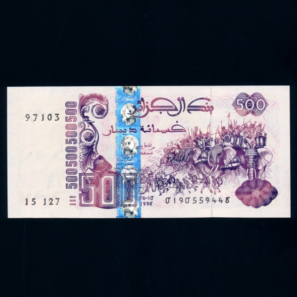ALGERIA--500 DINARS-#141-1998