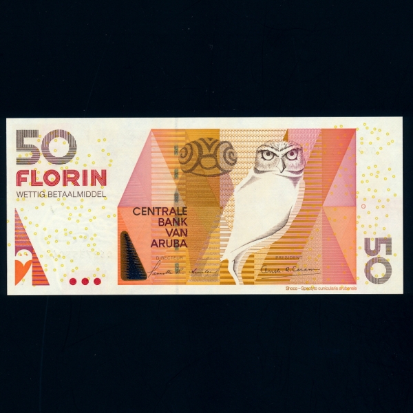 ARUBA-Ʒ-BURROWING OWL-#P18-50 FLORIN-2003