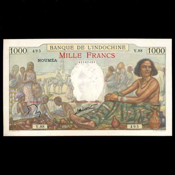 NEW CALEDONIA-ĮϾ-P43-MARKET()-1,000 FRANCS-1940~1965