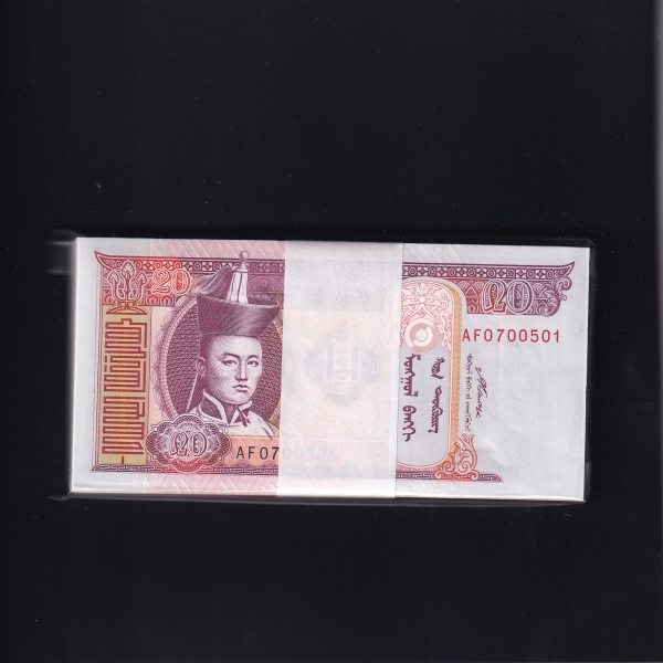 MONGOLIA--P63d-SUKHE-BATAAR-100 Ұ-20 TUGRIK-2007