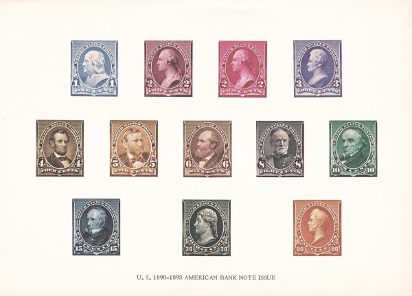 U.S. 1890~1893 AMERICAN BANK NOTE ISSUES-EDUCARD-1976