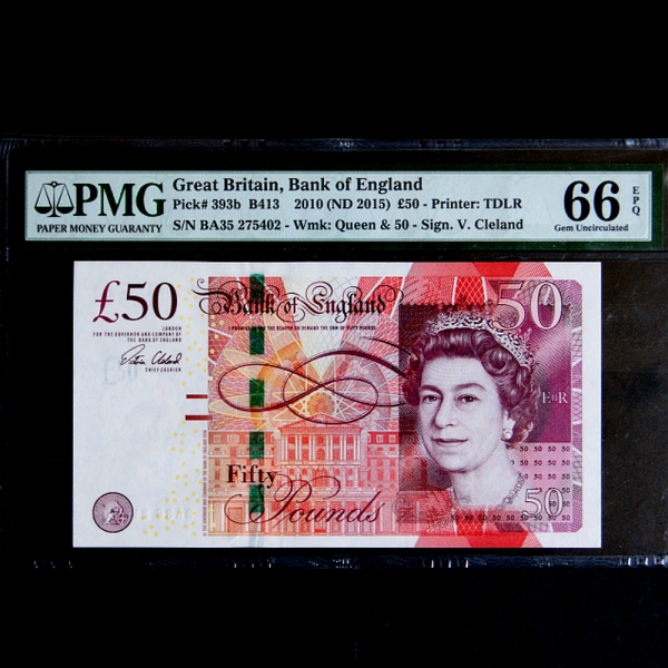 GREAT BRITAIN--P393b-PMG66-JAMES WATT(ӽ Ʈ)-50 POUNDS-2011