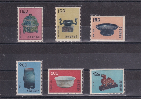 REPUBLIC OF CHINA-ȭα-#1296~1301(6)-FLAT BOWL(׸,ڱ)-1961