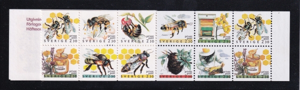 SWEDEN()-BOOKLET-#1819~1828a(20)-APICULTURE()-1990.5.15