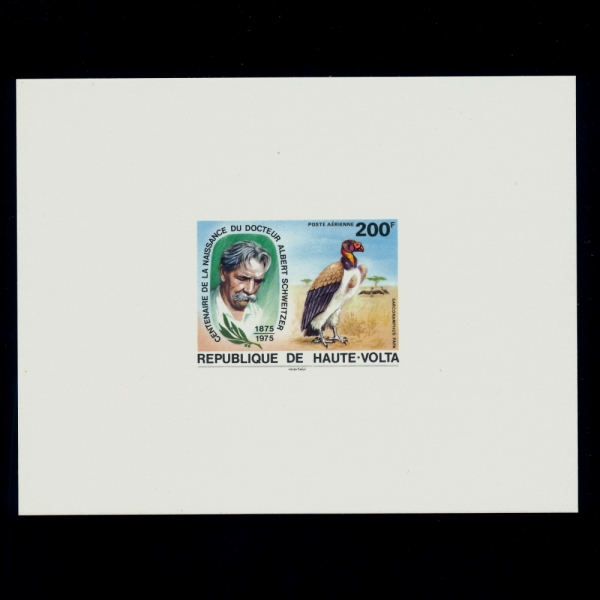 BURKINA FASO(θŰļ)-DELUXE SHEET-#C214-200f-KING VULTURE,ALBERT SCHWEITZER( ,˺Ʈ ó)-1975.5.25