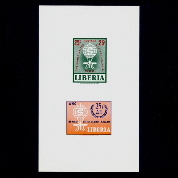 LIBERIA(̺)-DELUXE SHEET-#402,C139(2)-MALARIA ERADICATION EMBLEM(󸮾ƹڸ,)-1962.4.7