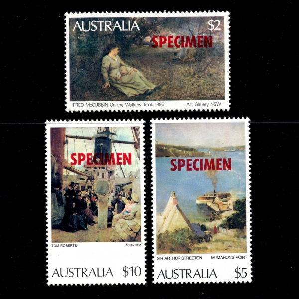 AUSTRALIA(Ʈϸ)-SPECIMEN(ߺ)-#A226(3)-PAINTINGS(ȭ)-1977~81