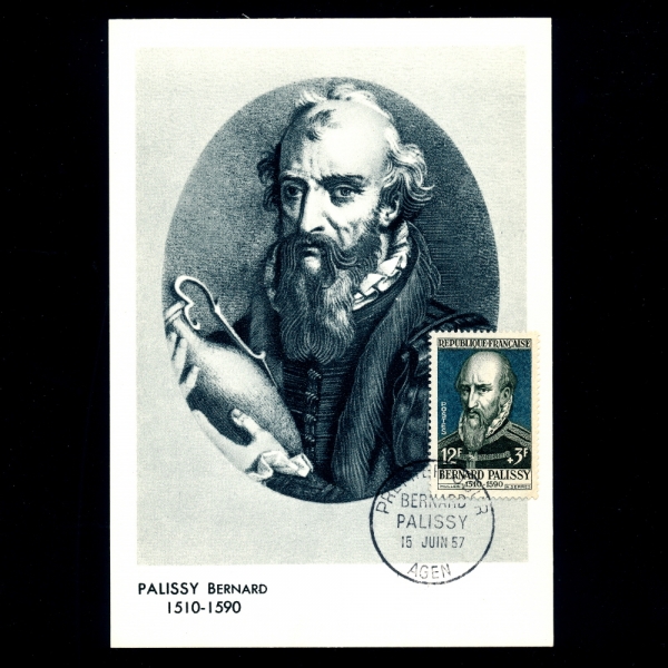 FRANCE()-߽øī(MAXIMUM CARD)-#B313-12+3f-BERNARD PALISSY( ȸ)-1957.6.15