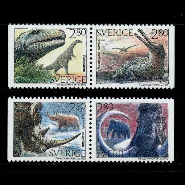SWEDEN()-#1969~1972(4)-PREHISTORIC ANIMALS(ô )-1992.10.3