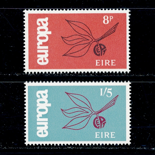 IRELAND(Ϸ)-#204~5(2)-EUROPA,LEAVES AND FRUIT(,,)-1965.9.27