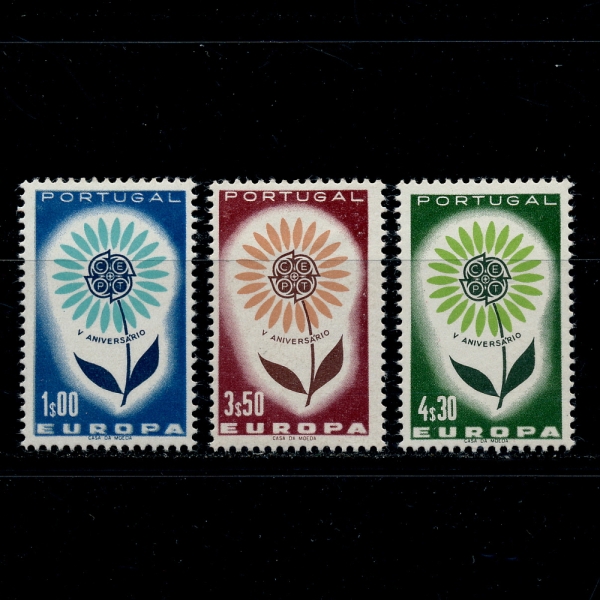PORTUGAL()-#958~960(3)-EUROPA,FLOWERS(,Ĺ)-1965.9.27