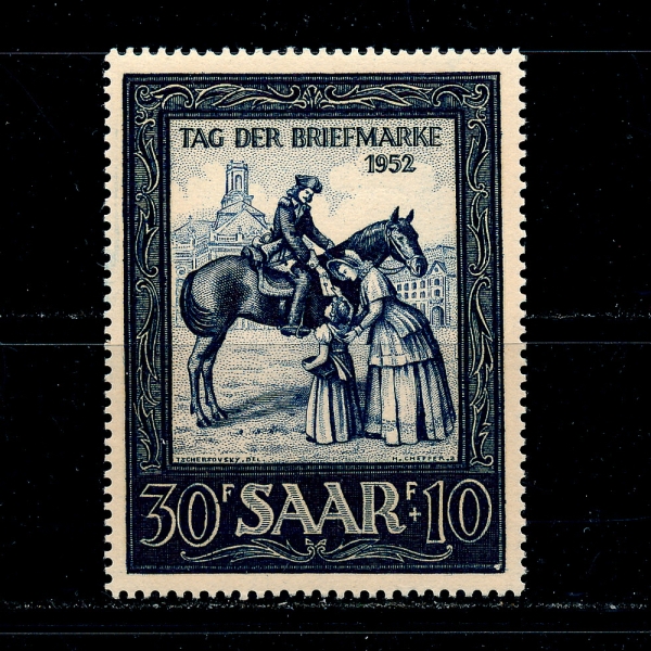 SAAR(ڸ ȣ)-#B91-30+10f-POSTRIDER DELIVERING MAIL( ޺)-1952.3.30