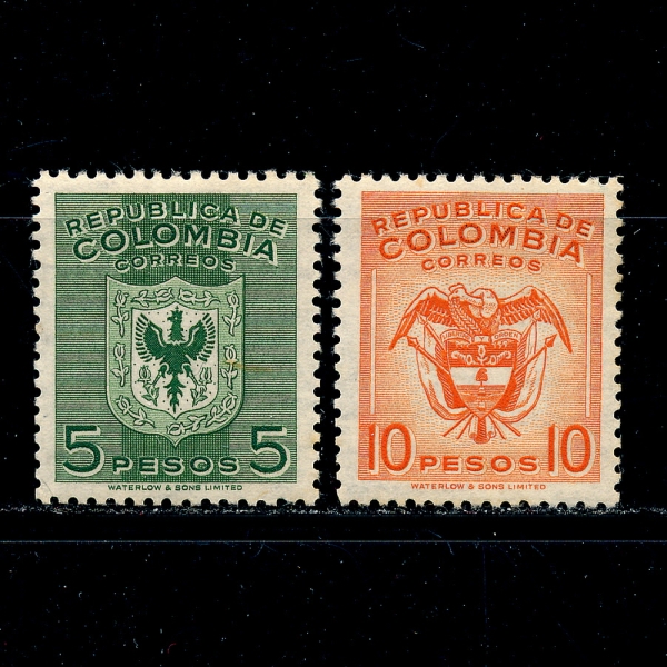 COLOMBIA(ݷҺ)-#592~3(2)-ARMS OF BOGOTA,COLOMBIA()-1950.12.28