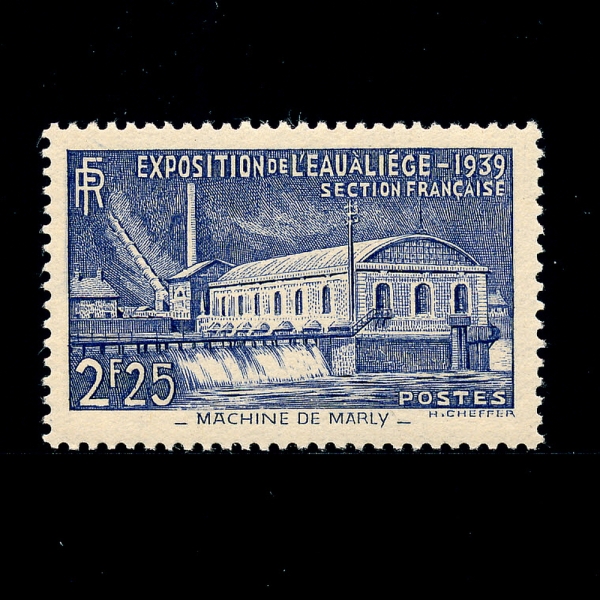 FRANCE()-#388-2.25f-PUMPING STATION AT MARLY(ǻ)-1939