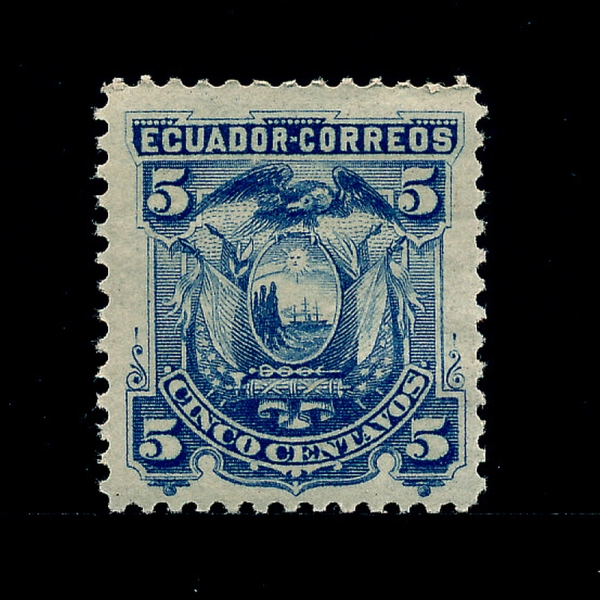 ECUADOR(⵵)-#14-5c-COAT OF ARMS()-1881.11.1