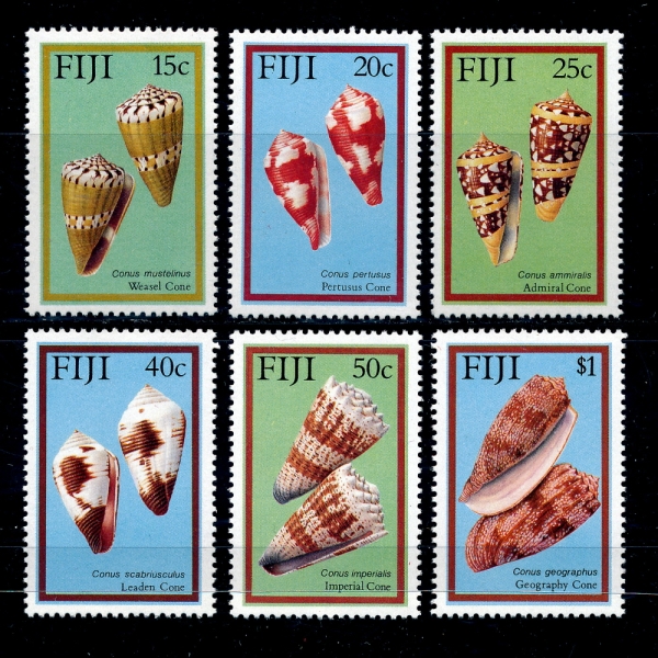 FIJI()-#564~9(6)-CONE SHELLS()-1987.2.26