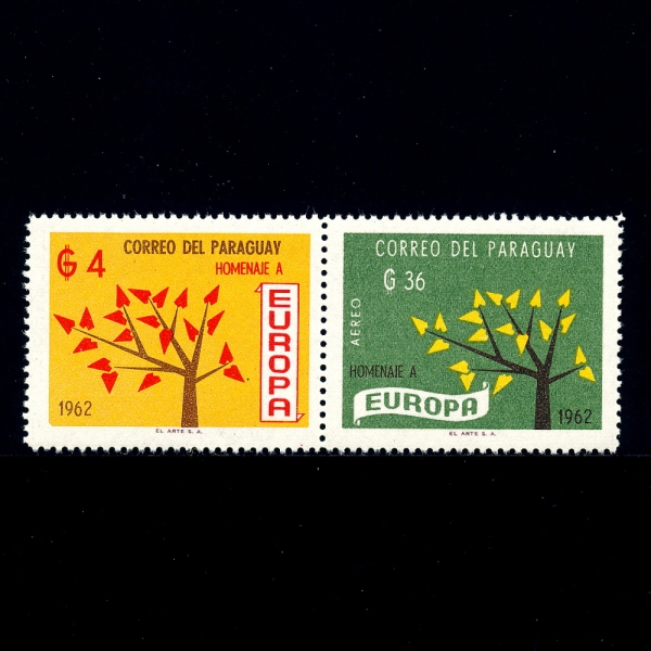 PARAGUAY(Ķ)-#726~7(2)-EUROPA()-1962.12.17