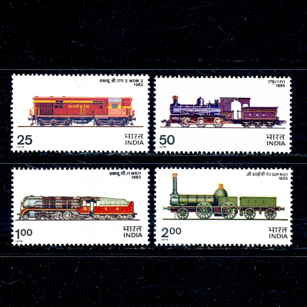 INDIA(ε)-#B719~722(4)-LOCOMOTIVES()-1976.5.15