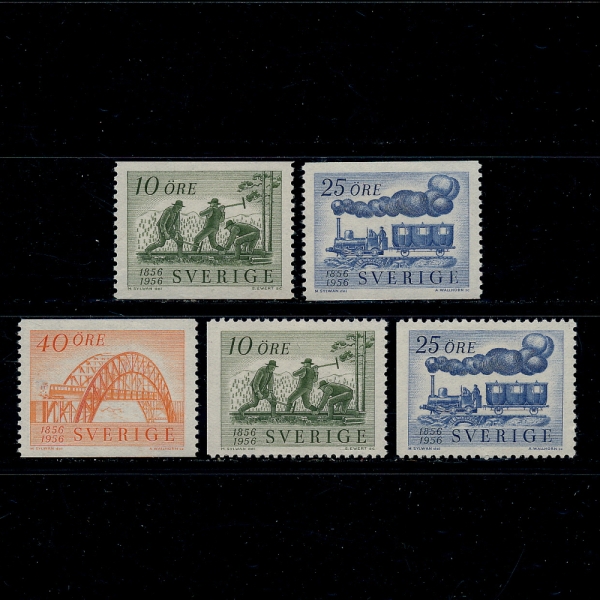 SWEDEN()-#494~8(5)-RAILROAD BUILDERS,LOCOMOTIVES()-1956.12.1