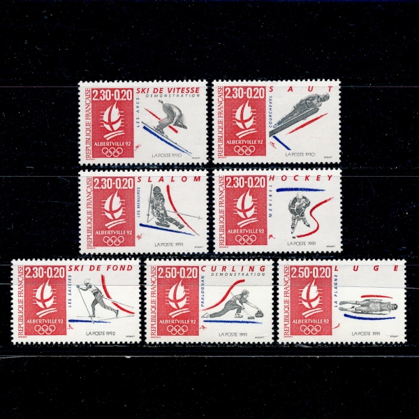 FRANCE()-#B621~7(7)-1992 WINTER OLYMPIC GAMES,ALBERTVILLE(ø)-1990~91