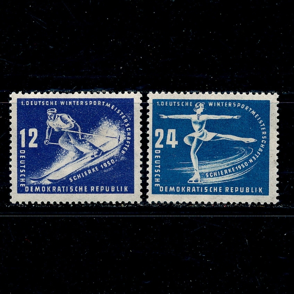 GERMAN DEMOCRATIC REPUBLIC()-#51~2(2)-SKIER,SKATER(Ű, )-1950.3.2