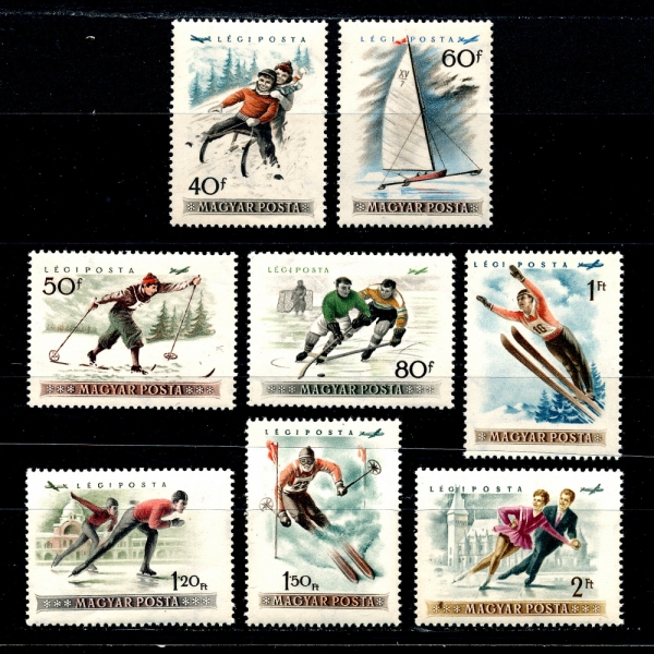 HUNGARY(밡)-#C158~165(8)-WINTER SPORTS(轺)-1955