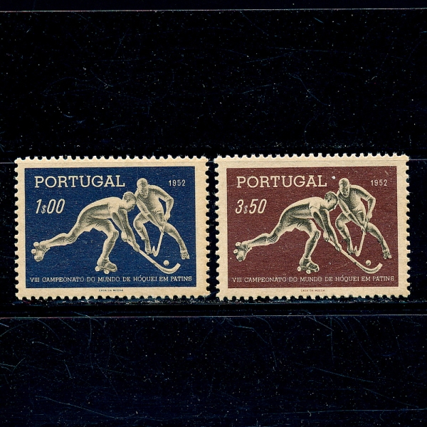 PORTUGAL()-#749~750(2)-8TH WORLD CHAMPIONSHIP HOCKEY-ON-SKATES MATCHES(  Ű  Ʈ )-1952.6.28