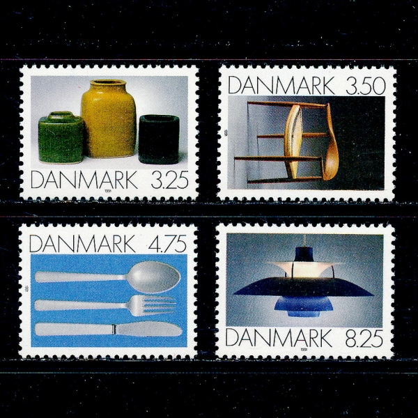 DENMARK(ũ)-#941~4(4)-DECORATIVE ART( )-1991.8.22