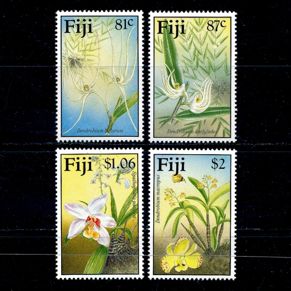 FIJI()-#788~791(4)-ORCHIDS()-1997.4.22