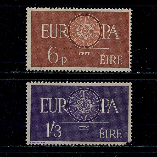 IRELAND(Ϸ)-#175~6(2)-SYMBOLIC WHEEL,EUROPA()-1960.9.19