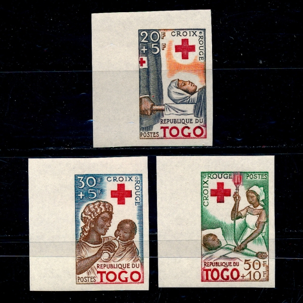 TOGO()-IMPERF()-#B12~4(3)-RED CROSS,PATIENT(,ȯ)-1959