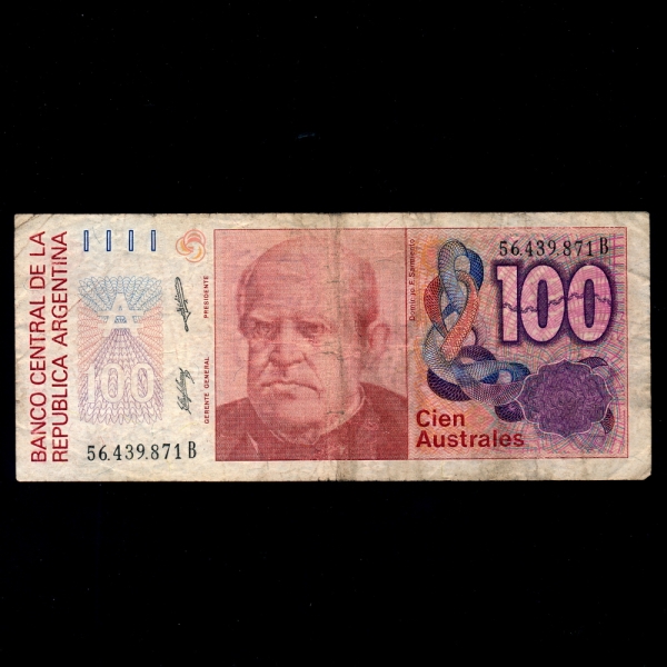 ARGENTINA-ƸƼ-P327-100 AUSTRALES-1985~90