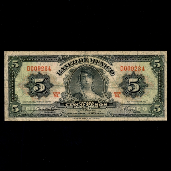 MEXICO-߽-P60g-5 PESOS-1961