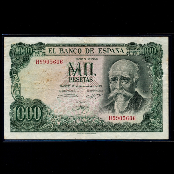 SPAIN--P154-1,000 PESETAS-1974