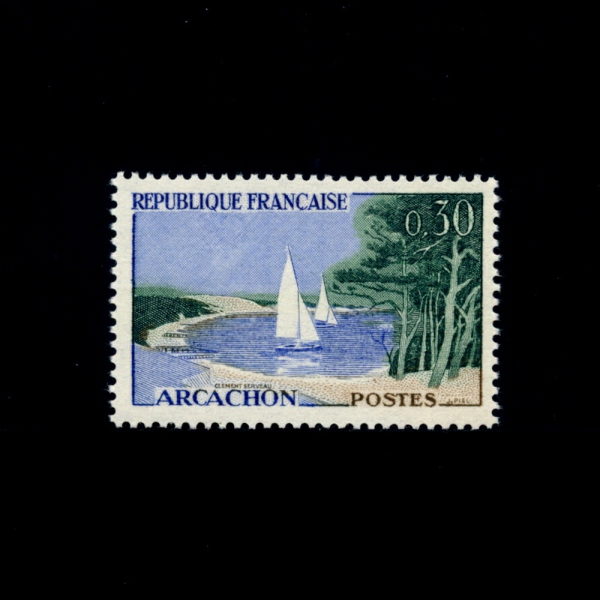 FRANCE()-#1008-30c-BEAH AND SAILBOATS, ARCACHON(غ,Ʈ)-1961.10.9
