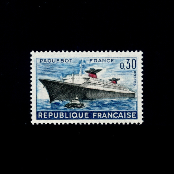 FRANCE()-#1018-30c-LINER FRANCE(̳ )-1962.1.11