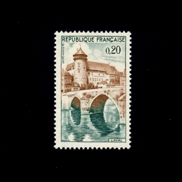 FRANCE()-#1023-20c-CHATEAU AND BRIDGE, LAVAL MAYENNE( )-1962.2.24