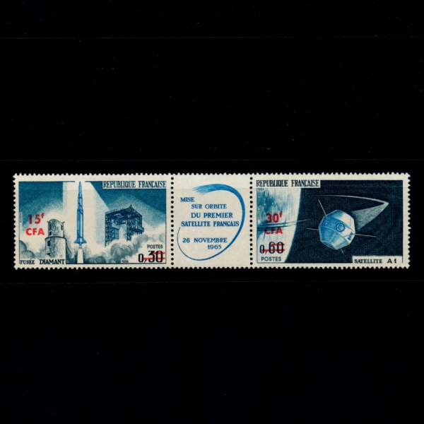 REUNION(Ͽ)-#358~9(2)-FRENCH SATELLITE A-1(  )-1966.3.27