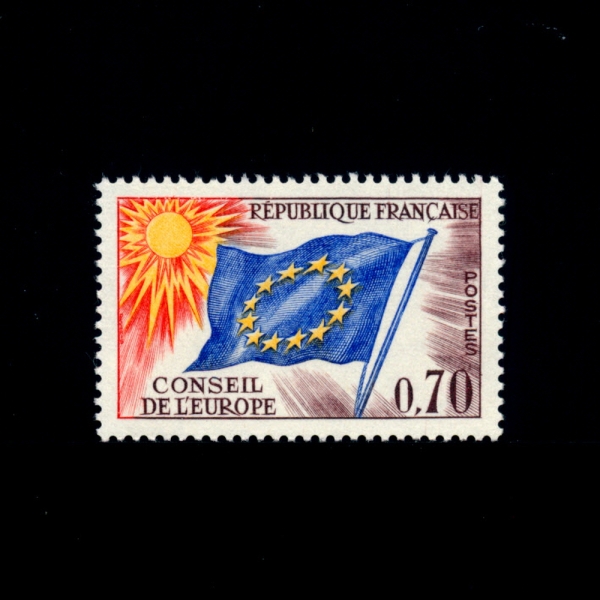 FRANCE(프랑스)-#1015-70c-COUNCIL OF EUROPE FLAG(유럽의 국기)-1969.3.24일