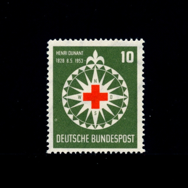 GERMANY()-#696-10pf-RED CROSS AND COMPASS(,ħ)-1953.5.8