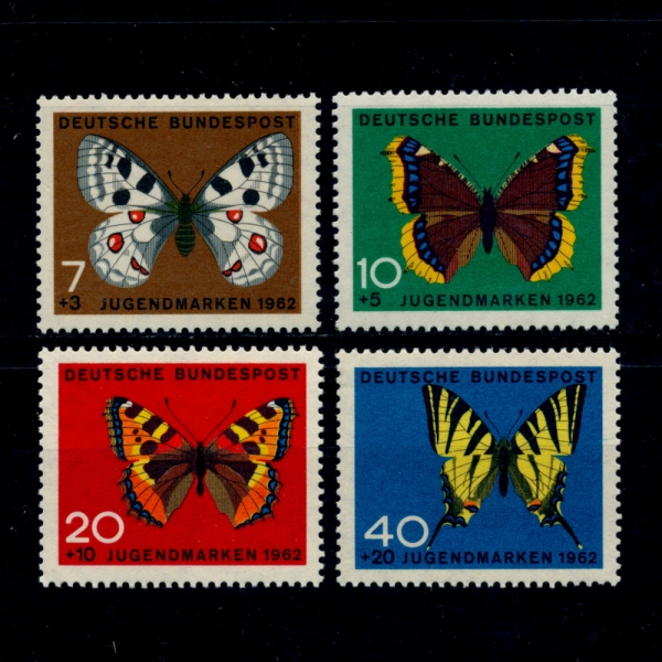 GERMANY()-#B380~39(4)-BUTTERFLIES()-1962.5.25
