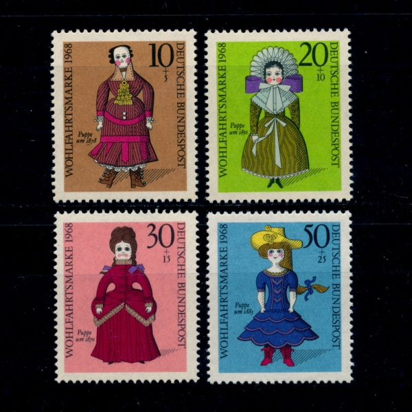 GERMANY()-#B438~41(4)-VARIOUS 19TH CENT. DOLLS()-1968.10.3